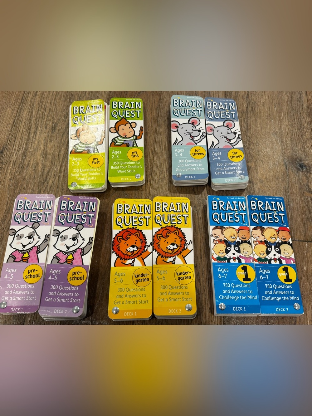 Lot of 10 Brain Quest Card Decks Ages 2-7